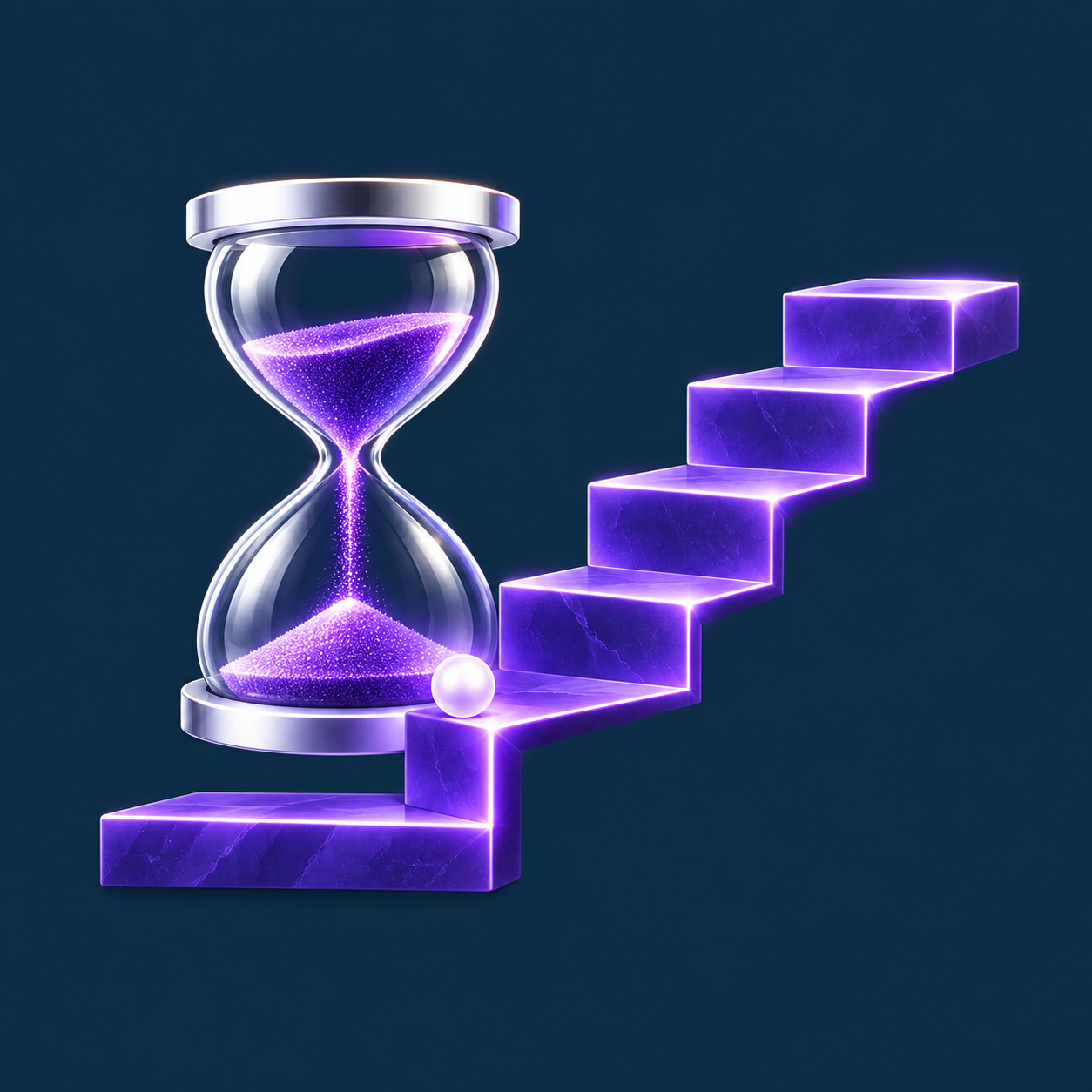 Vesting Cliff concept illustration on deep navy